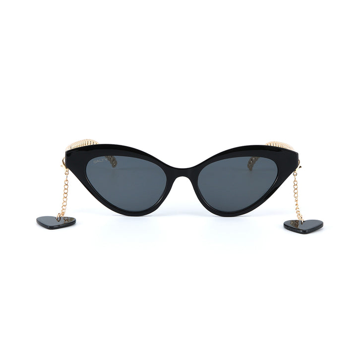 2-in-1 Tassel Heart Cat Eye Sunglasses