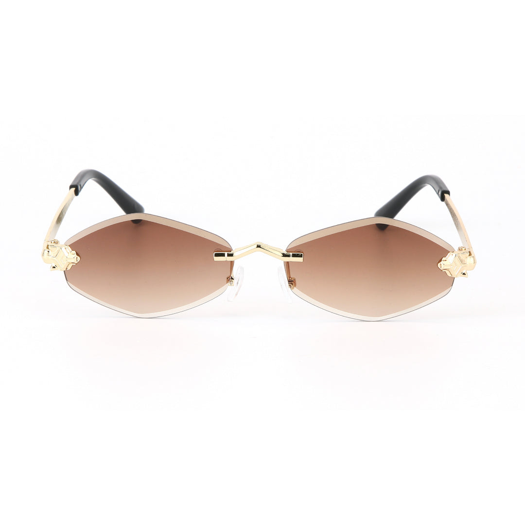 Retro Hexagon UV400 Protection Sunglasses - Brown