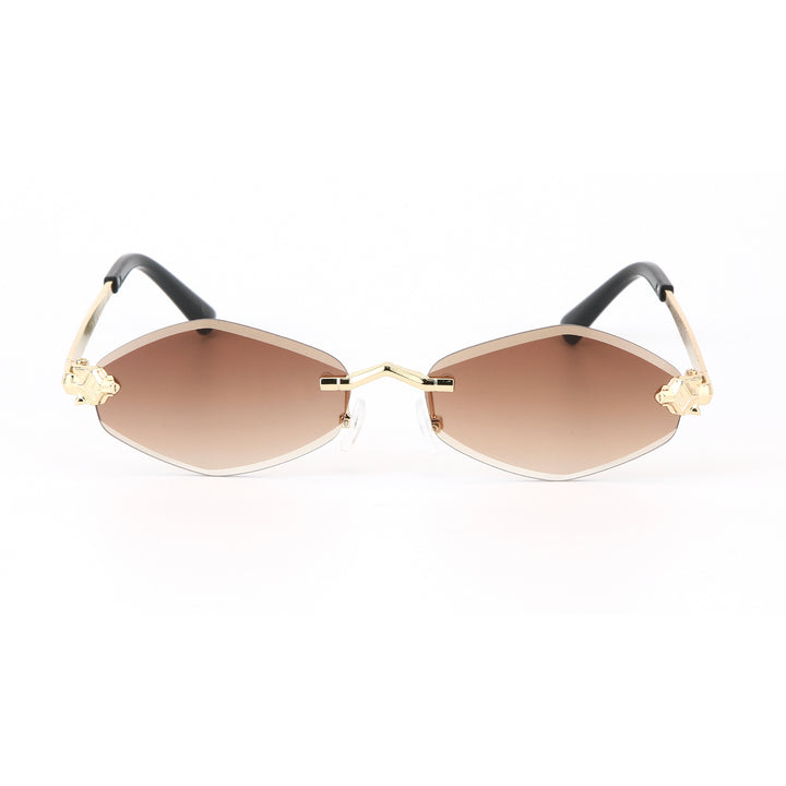 Retro Hexagon UV400 Protection Sunglasses - Brown