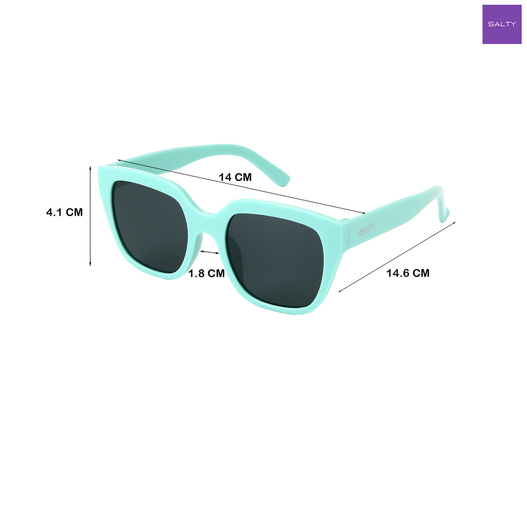 Coastal Chic Aqua Blue Frame Fashion Sunglasses for Girls