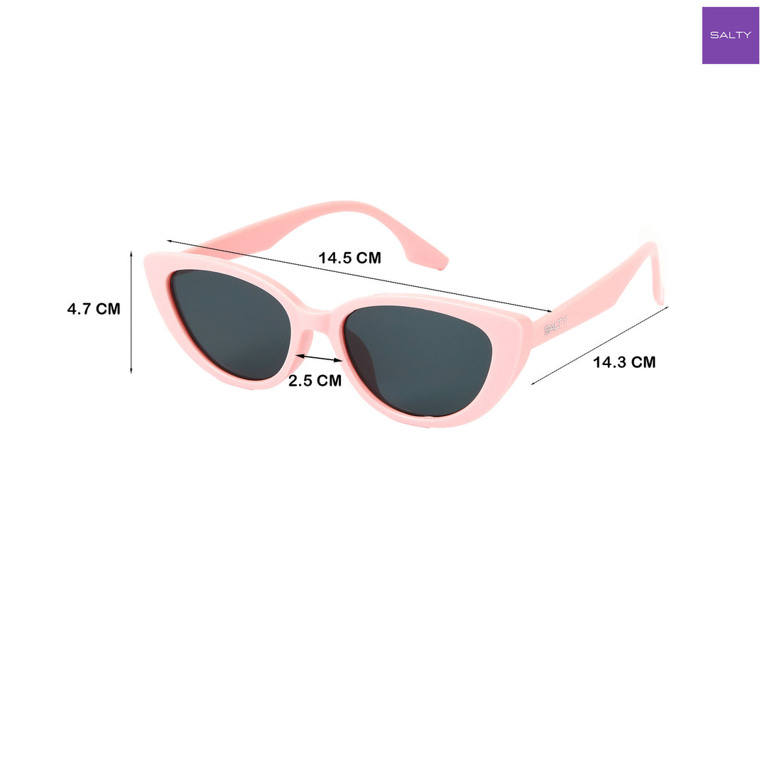 Barbie Inspired Pink Frame Oval Sunglasses for Girls