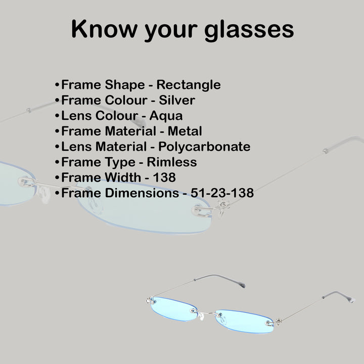 Kartik Aaryan Micro Sunglasses-Aqua