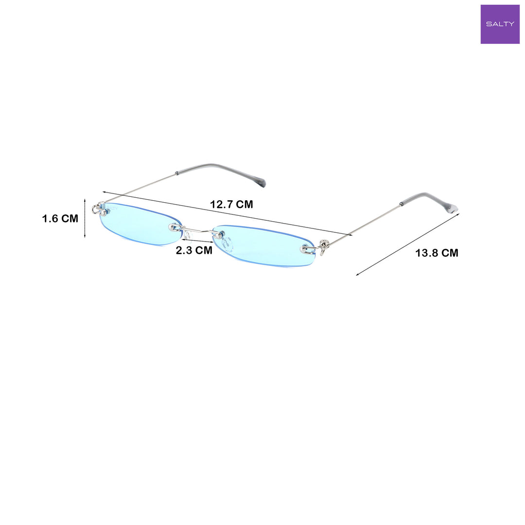 Kartik Aaryan Micro Sunglasses-Aqua