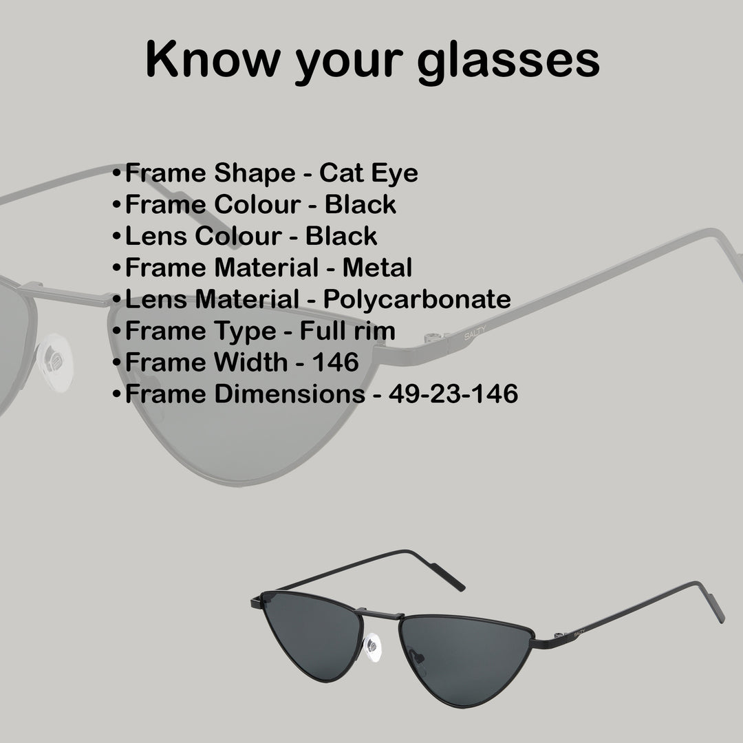 Blacktop Cat Eye Sunglasses - Black