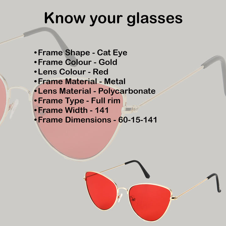 Cherry Blaze Cat-Eye Sunglasses for Women