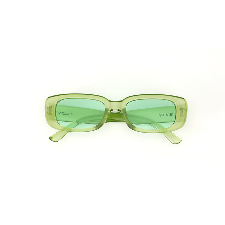 Cyberleaf Transparent Green Statement Sunglasses
