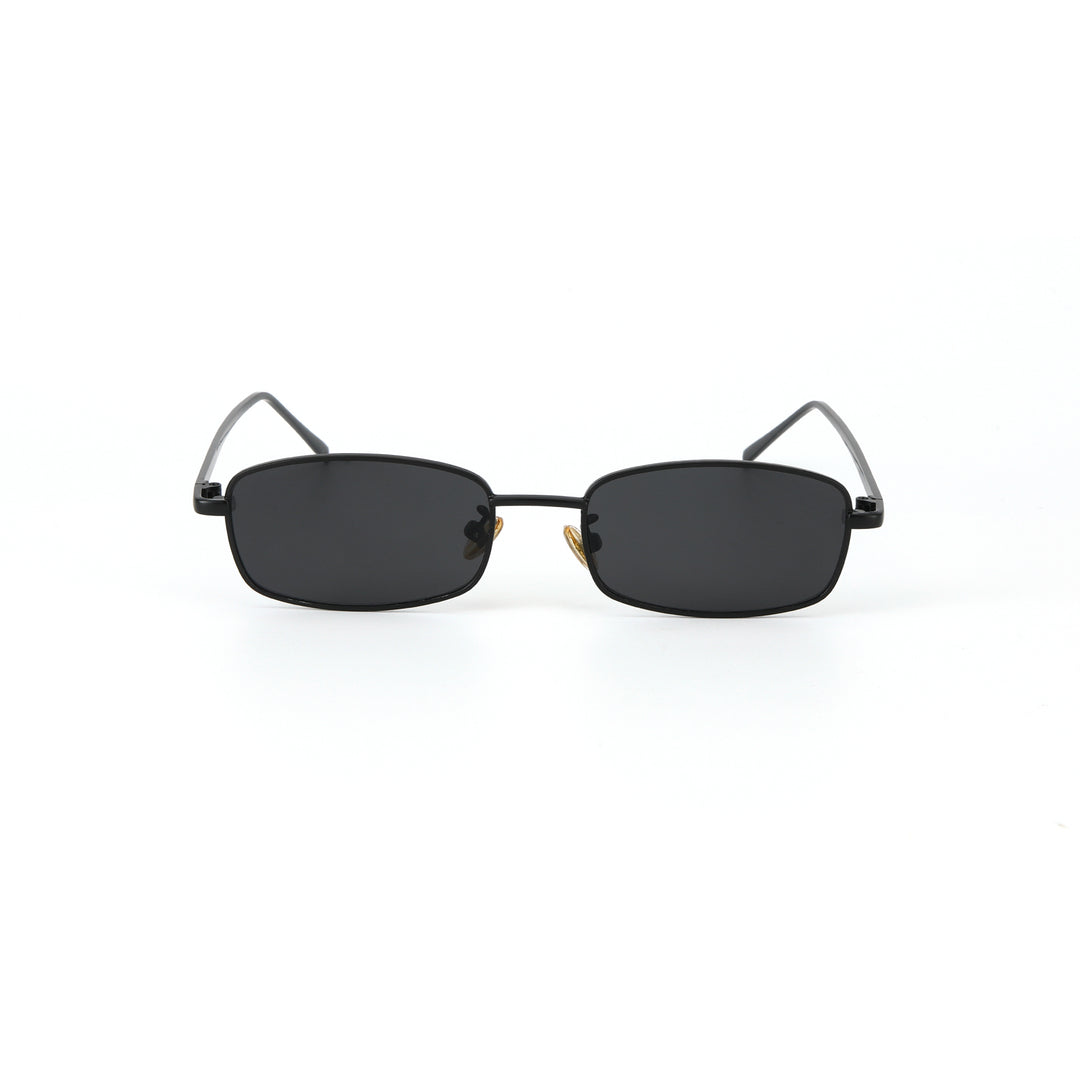 Virat Timeless Black Rectangular Sunglasses