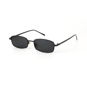 Virat Timeless Black Rectangular Sunglasses