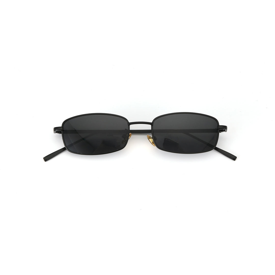 Virat Timeless Black Rectangular Sunglasses