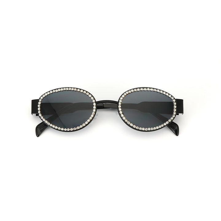 Designer Rhinestone Black Shades for Girls