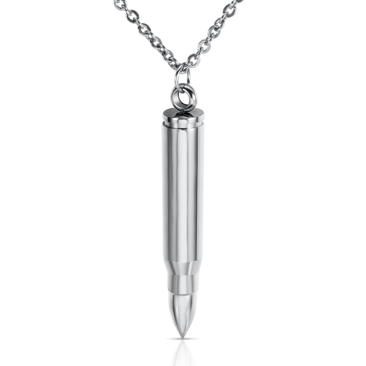 Men Classic Bullet Pendant - Silver