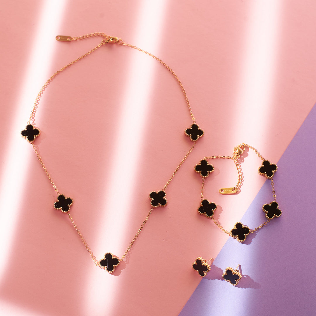 Midnight Clover Affair Jewellery Set
