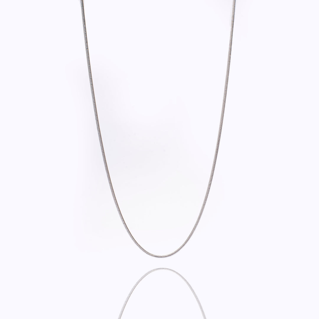 Round Snake Silver Chain