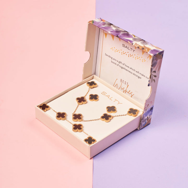 Midnight Clover Affair Jewellery Set