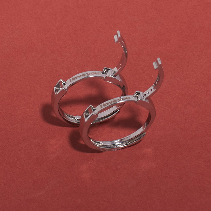 ILY Coded Couple Ring