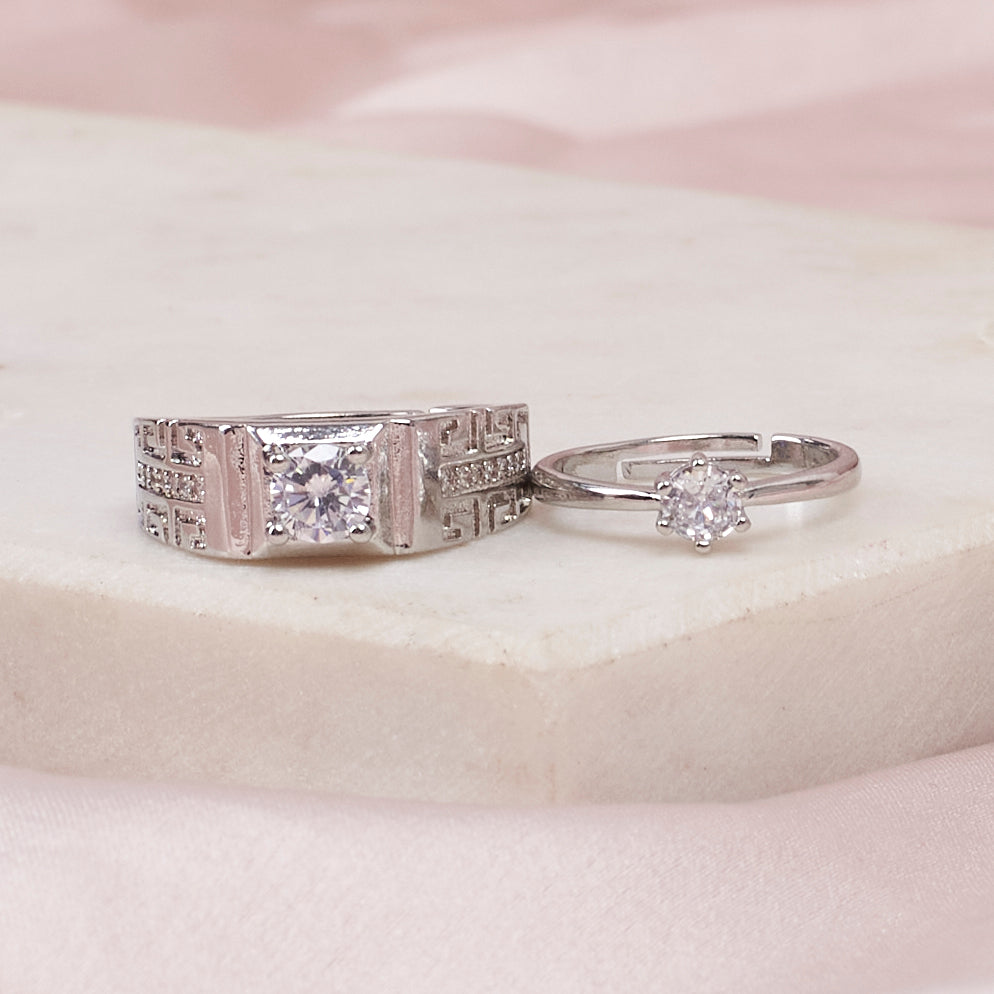 Unity Solitaire Couple ring