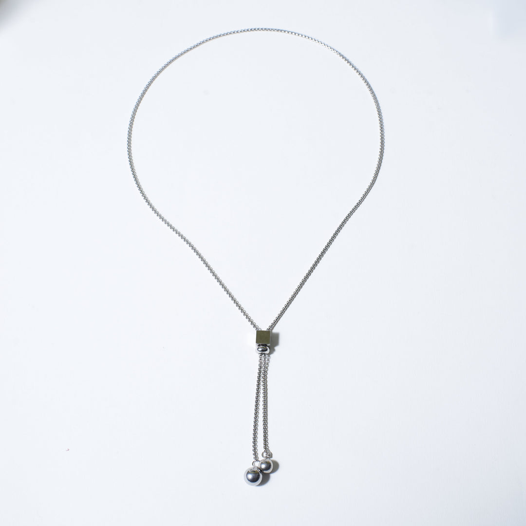 Satin Silver Tassel Chain
