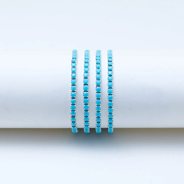 Set of 4 Blue Ivory Stretchable Band | Salty