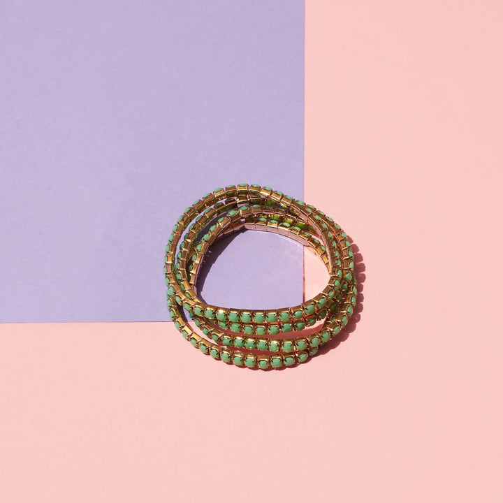 Set of 4 Seaglass Stretchable Band | Salty