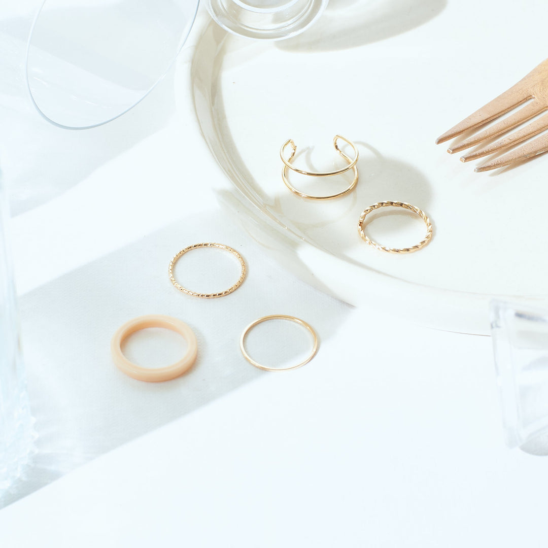 Set Of 5 Dynamo Duos Rings