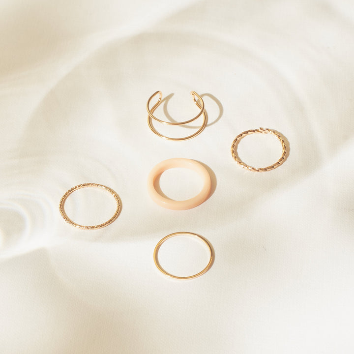 Set Of 5 Dynamo Duos Rings