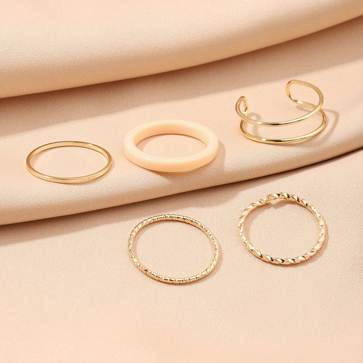 Set Of 5 Dynamo Duos Rings