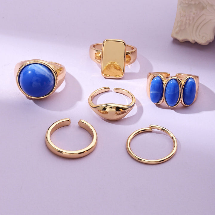 Set Of 6 Streetwise Rings