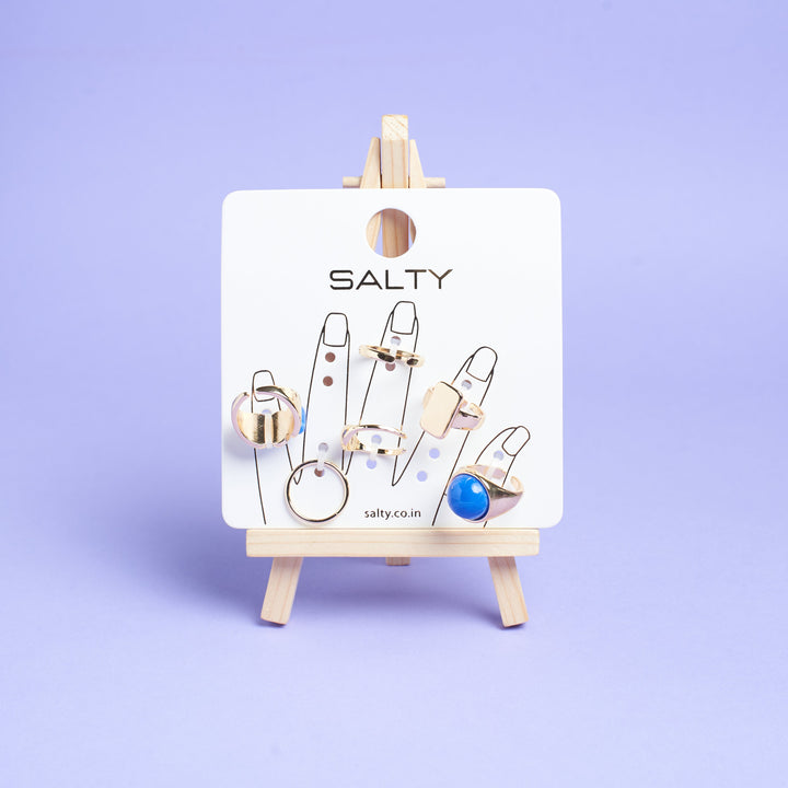 Set Of 6 Streetwise Rings