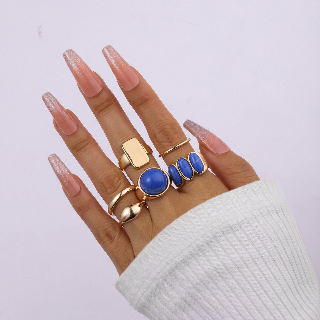 Set Of 6 Streetwise Rings
