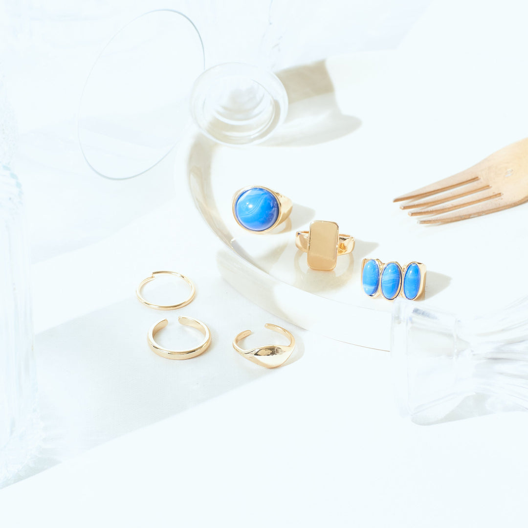 Set Of 6 Streetwise Rings