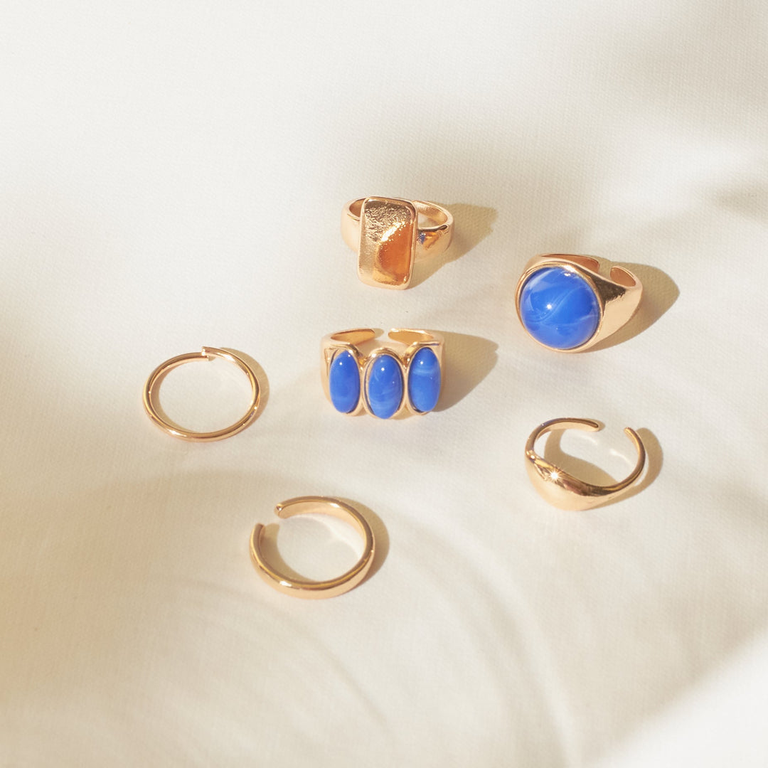 Set Of 6 Streetwise Rings