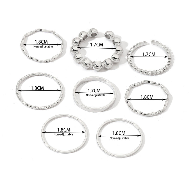 Set Of 8 Nested Whispers Rings