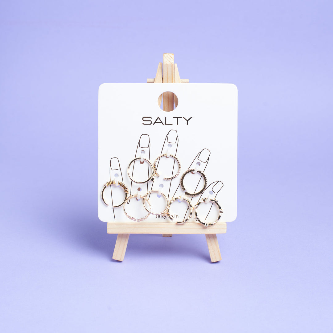 Set Of 8 Stairway to Bliss Rings