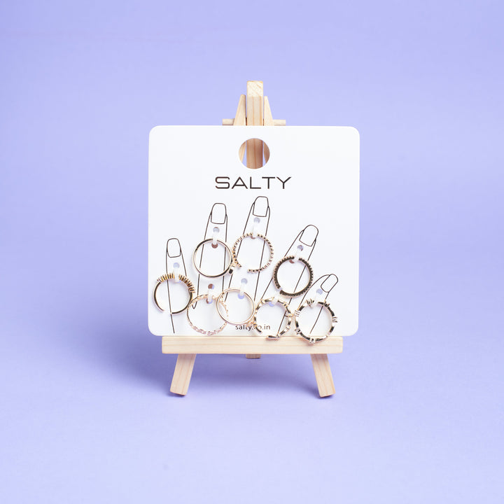 Set Of 8 Stairway to Bliss Rings