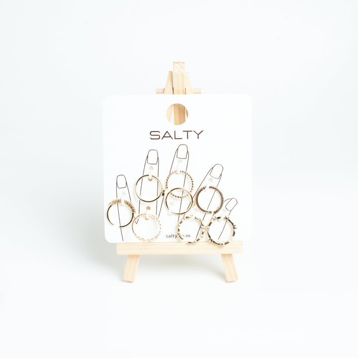 Set Of 8 Stairway to Bliss Rings
