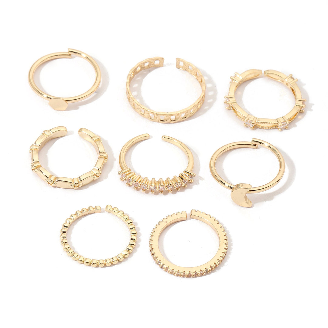 Set Of 8 Stairway to Bliss Rings