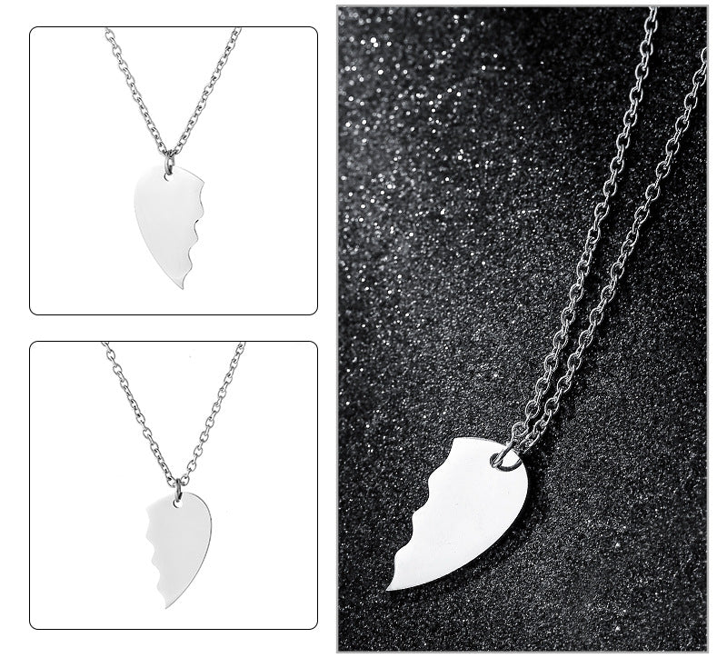 Soulmate Hearts Necklace for Couples (2 Necklaces) Salty