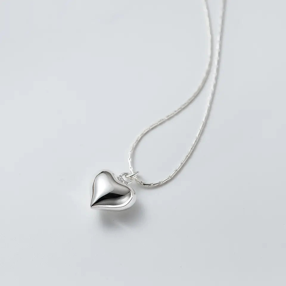 Sweetheart's Embrace Silver Necklace Salty