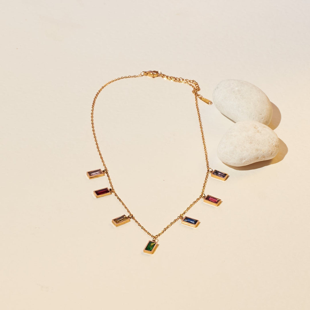 Tinted Bohemian Tassel Necklace