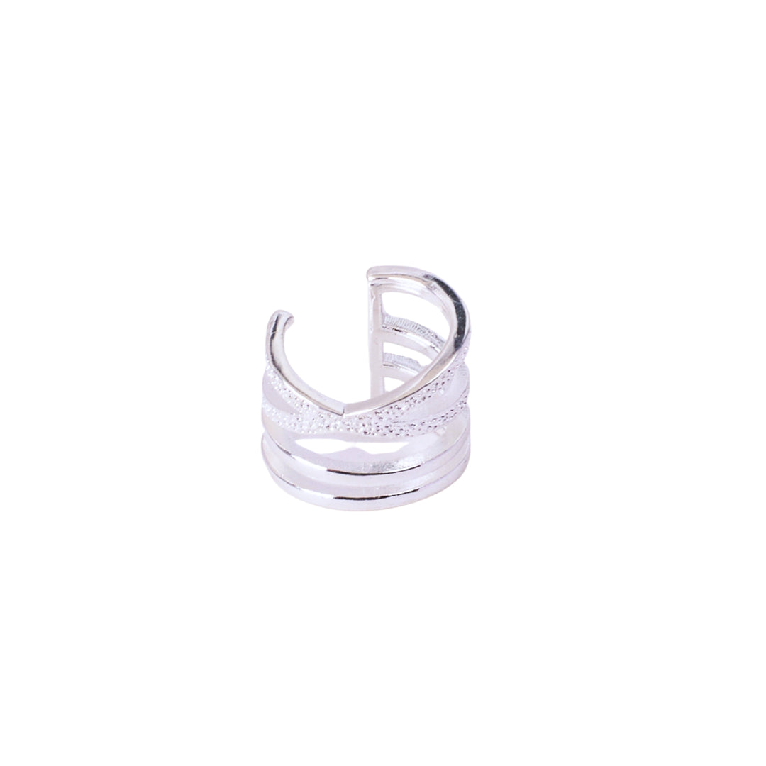 Nova Silver Cuff Earrings