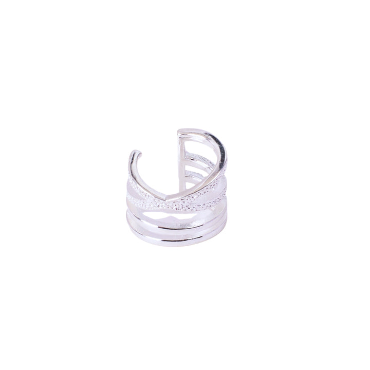 Nova Silver Cuff Earrings
