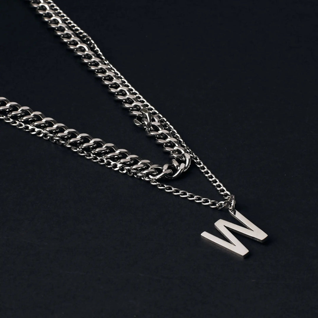 W Bold Silver Chain