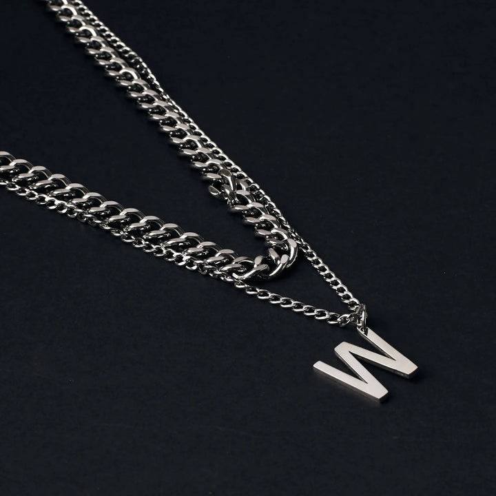 W Bold Silver Chain