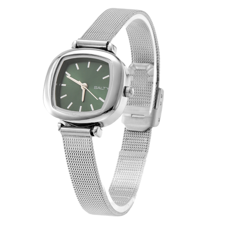Green Dial Sage Curve Water Resistant Watch