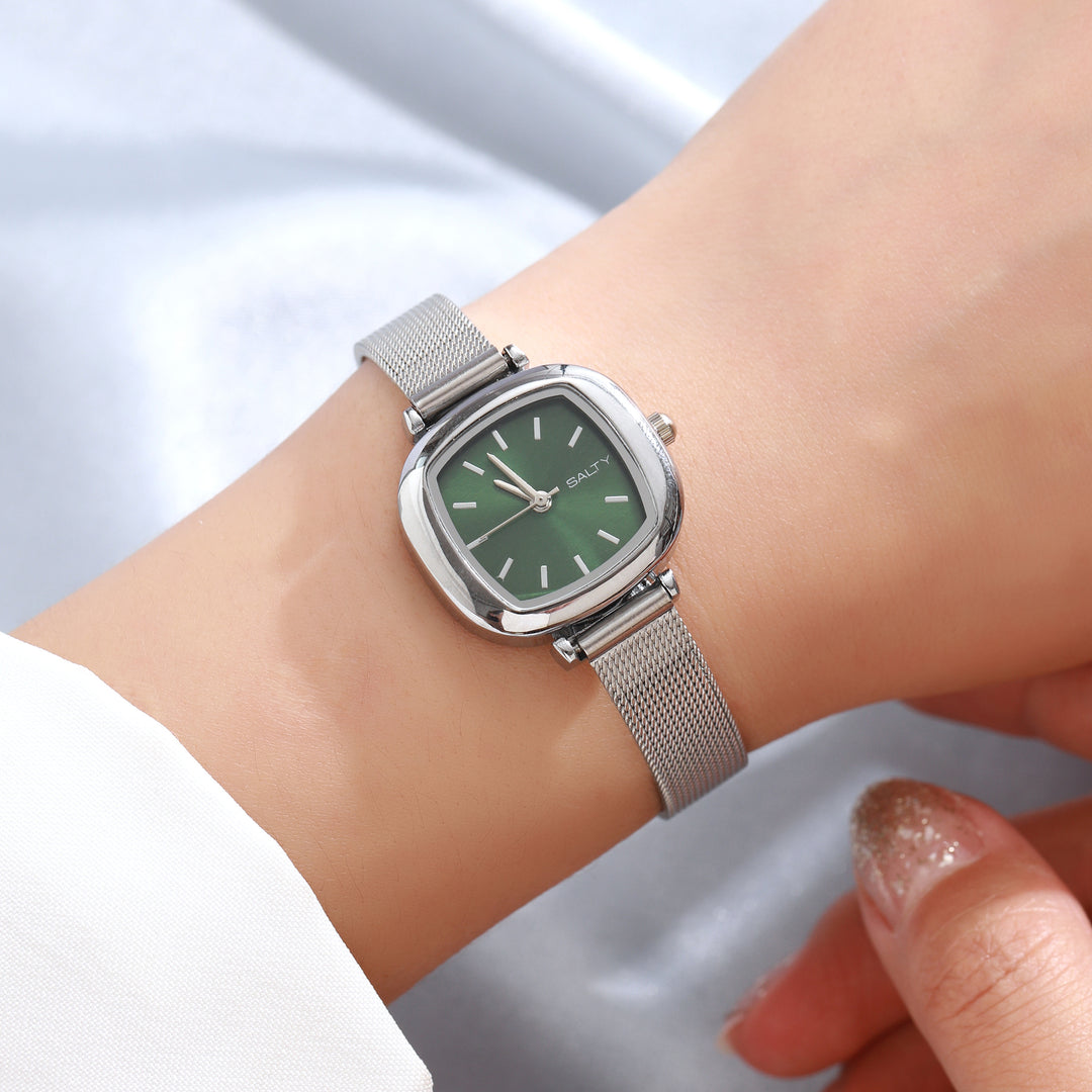 Green Dial Sage Curve Water Resistant Watch