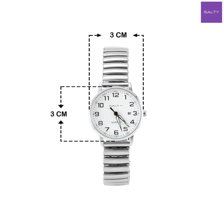 White & Round Dial Wrist Watch For Women
