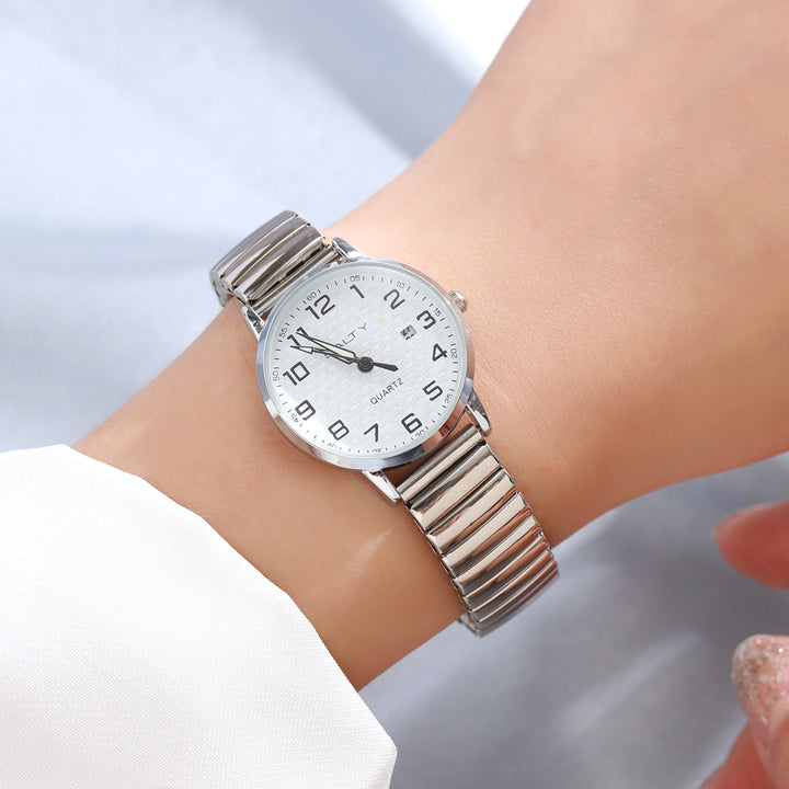 White & Round Dial Wrist Watch For Women