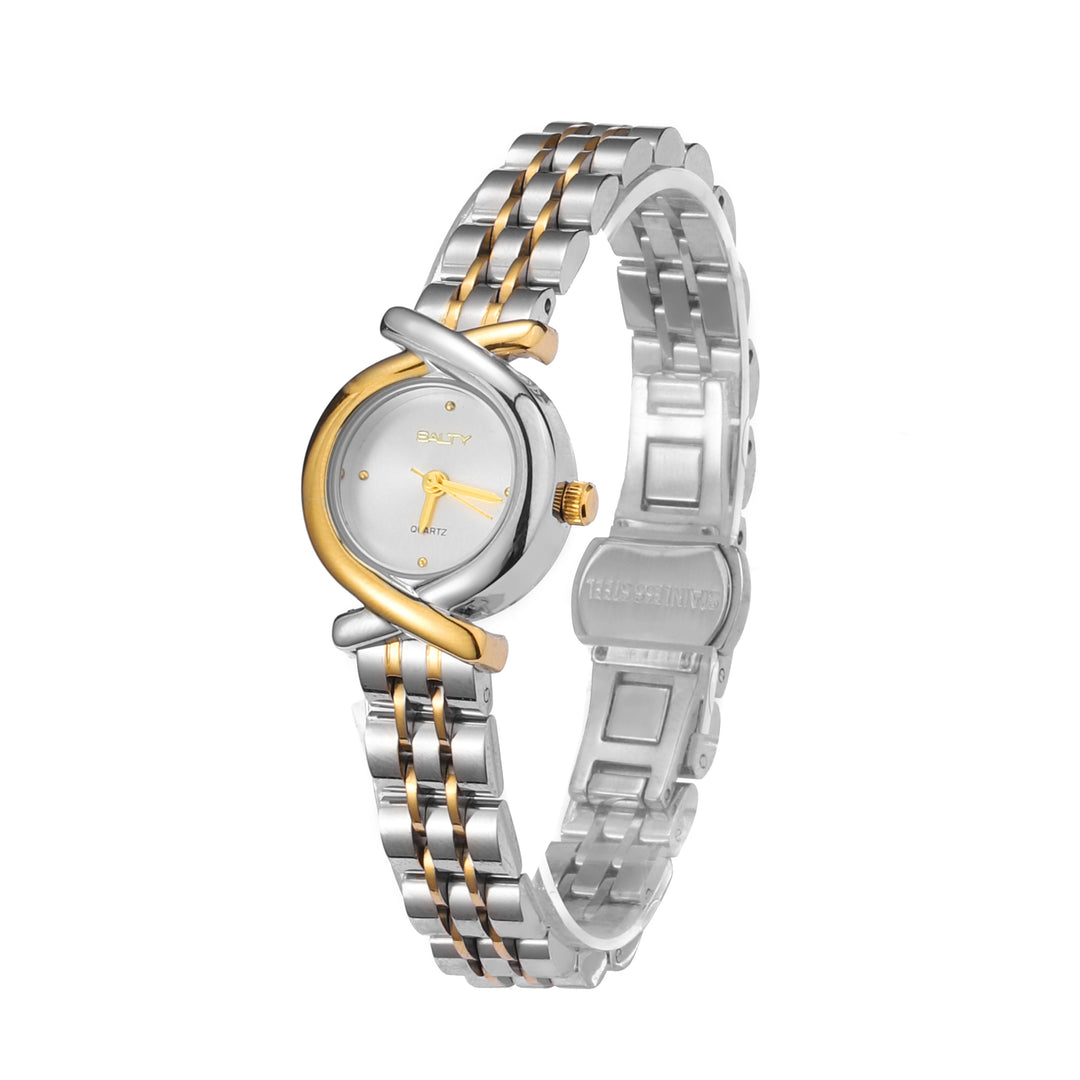 2 Tone Luxe Loop Dial Chic Watch