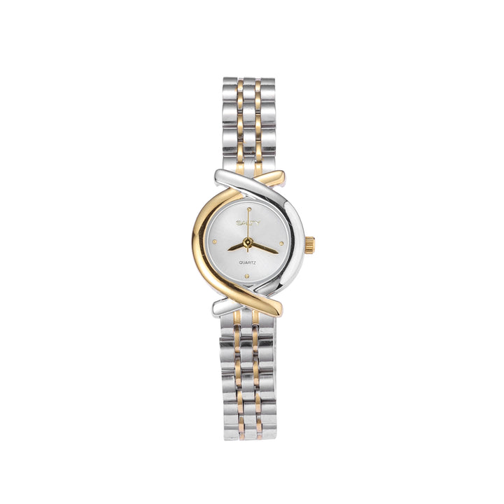 2 Tone Luxe Loop Dial Chic Watch