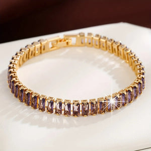 Wine Tennis Bracelet